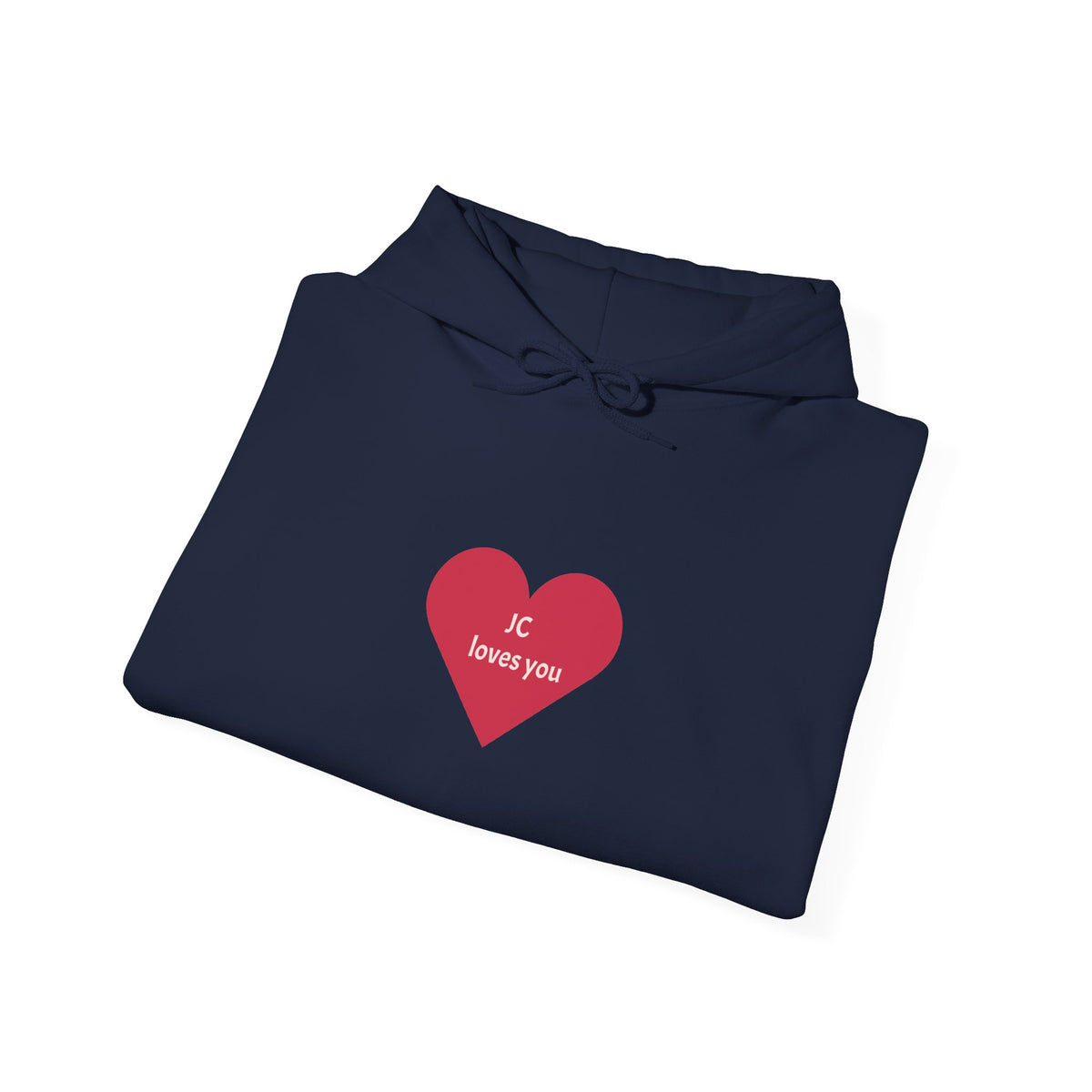 Heart Graphic Hoodie – “IC loves you” Minimal Cute Valentine Sweatshirt
