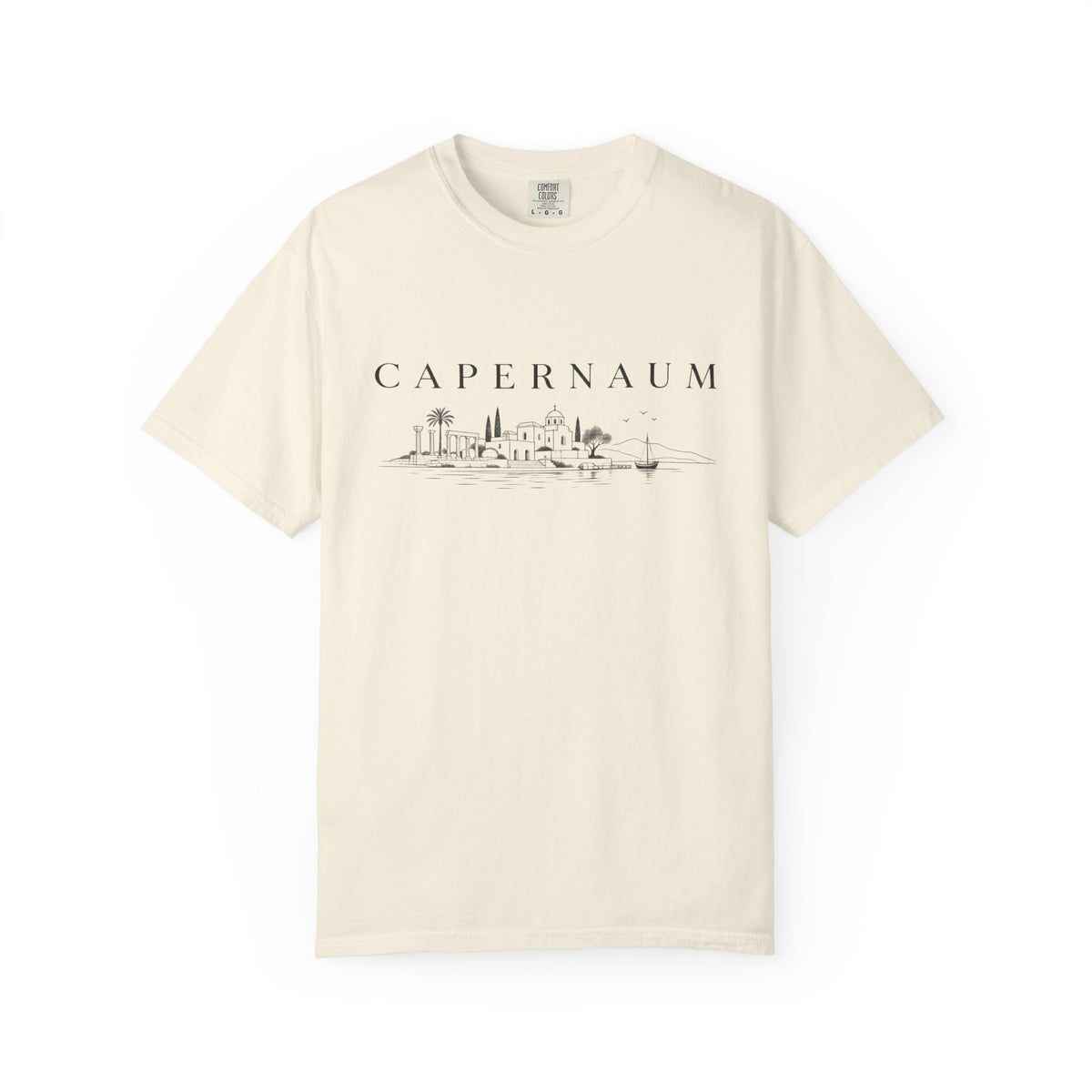 Capernaum Skyline T‑Shirt — Minimal Biblical City Sketch Tee