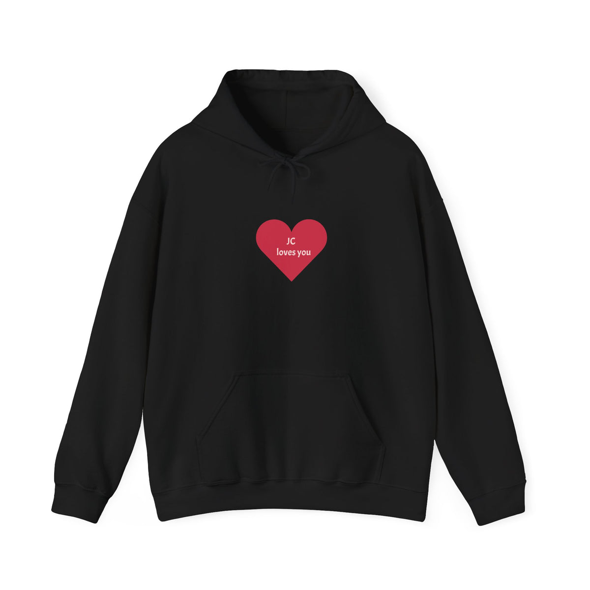 Heart Graphic Hoodie – “IC loves you” Minimal Cute Valentine Sweatshirt