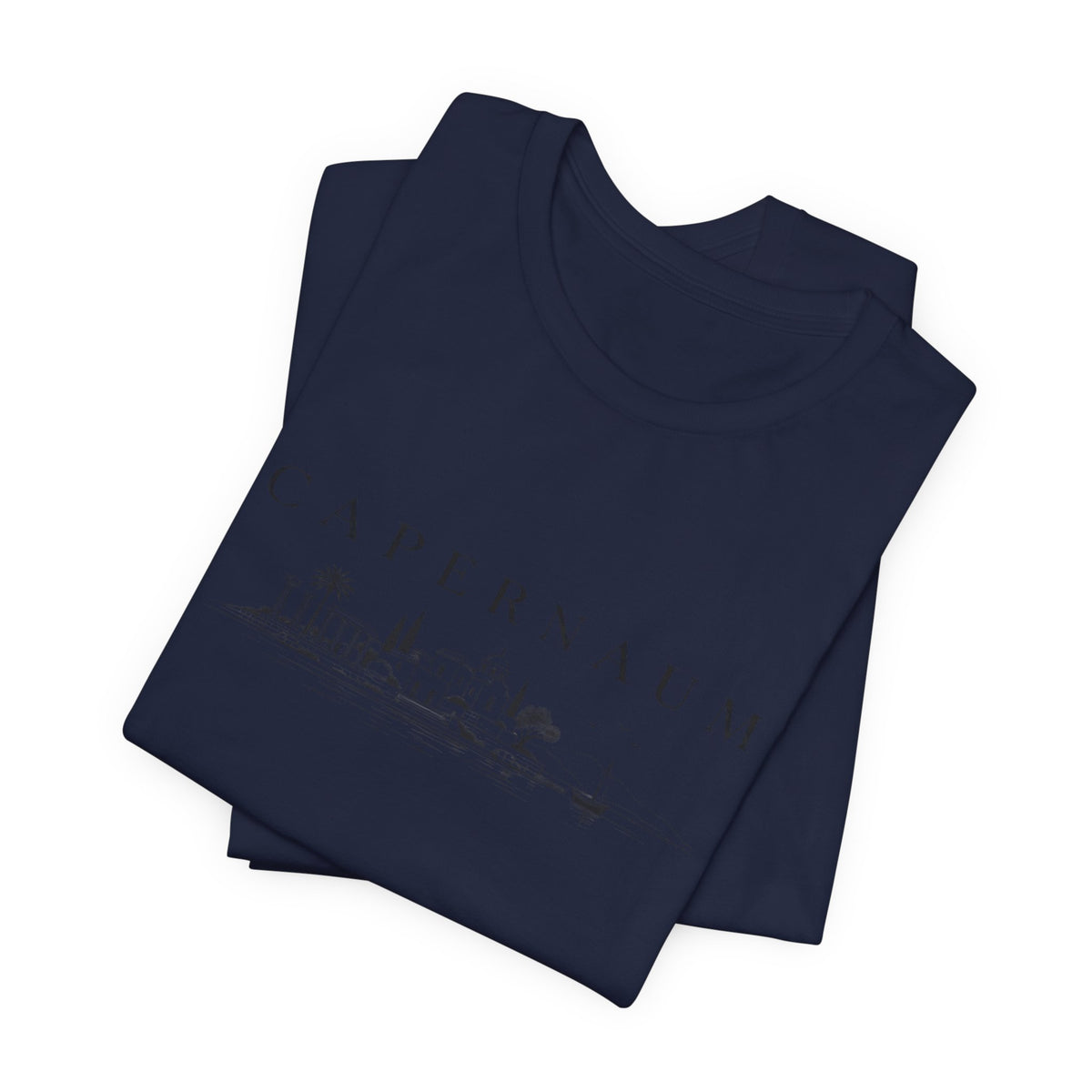 Capernaum Scenic Tee — Minimal Israel Skyline T-Shirt