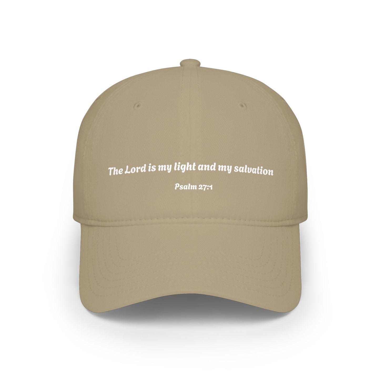 The Lord is My Light Psalm 27:1 baseball cap | Christian scripture hat