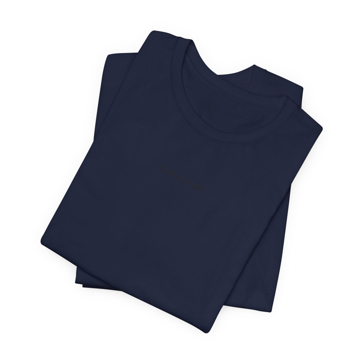 Minimalist 'and i listened' White Tee — Small Center Chest Text T-Shirt